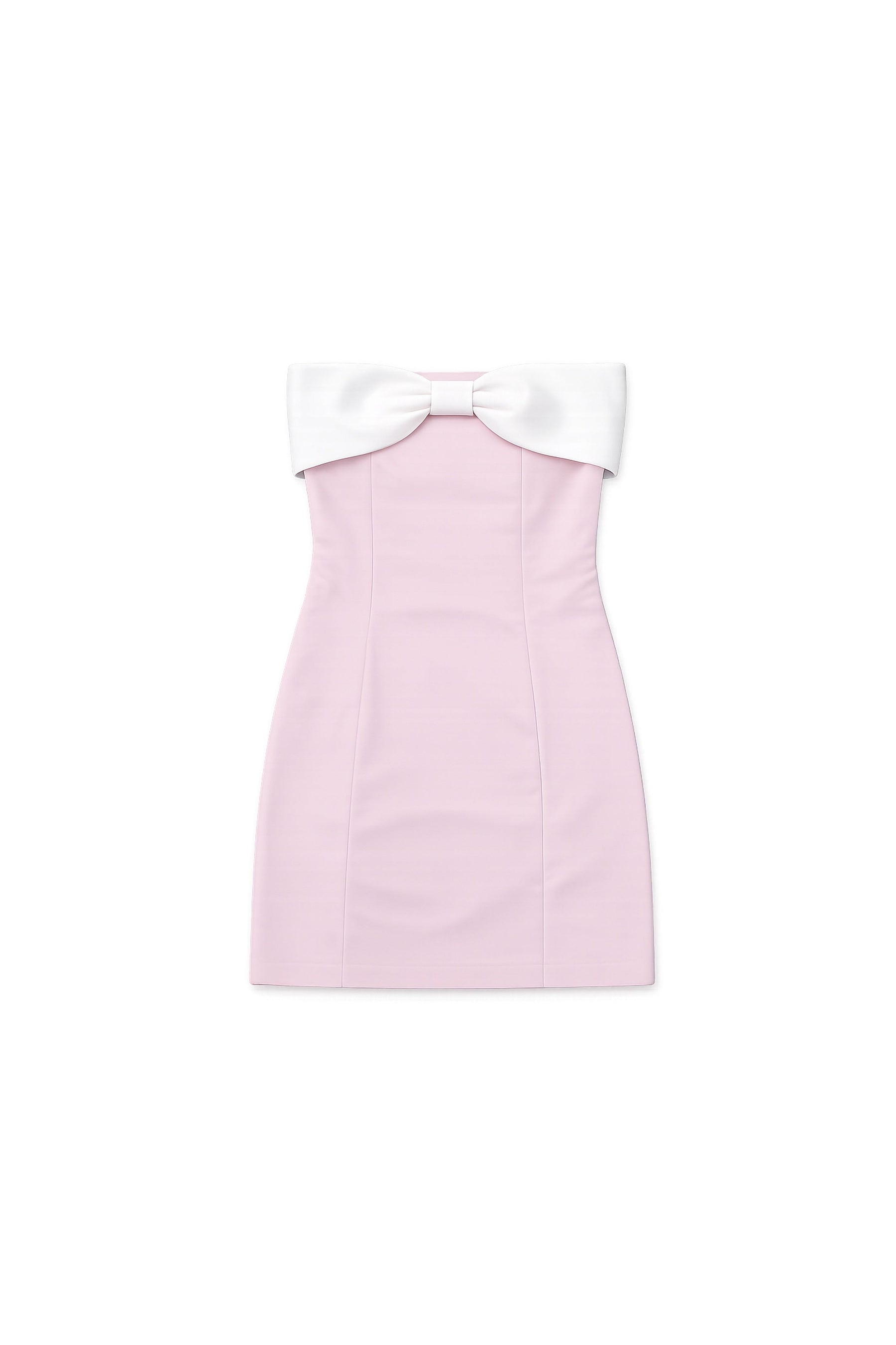 James Pink With White Bow Dress