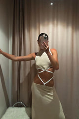 @hollyleeboorman in Bec + Bridge Lauryn Knit Top - Cream/ Sand