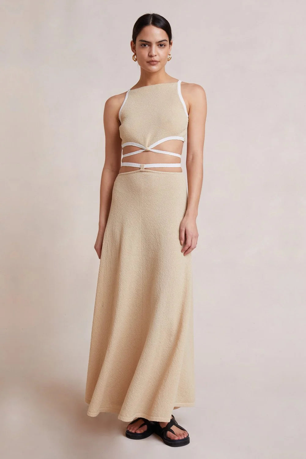 Bec + Bridge Lauryn Knit Skirt - Cream/ Sand