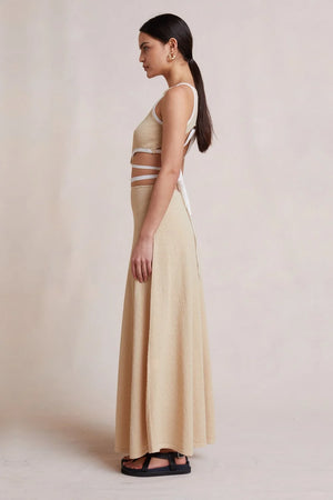 Bec + Bridge Lauryn Knit Skirt - Cream/ Sand