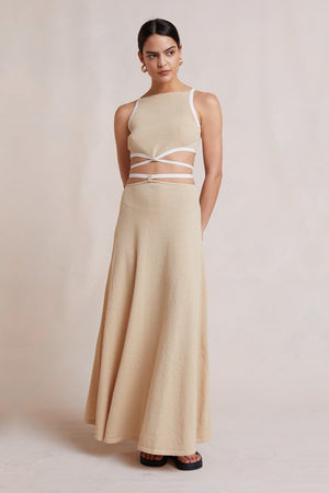 Bec + Bridge Lauryn Knit Skirt - Cream/ Sand