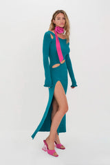 For Love & Lemons Lorelei Maxi Dress - Blue