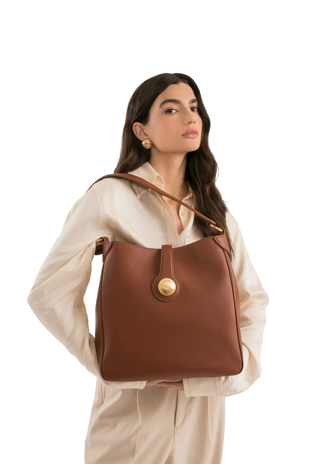 9am Shoulder Bag Brown