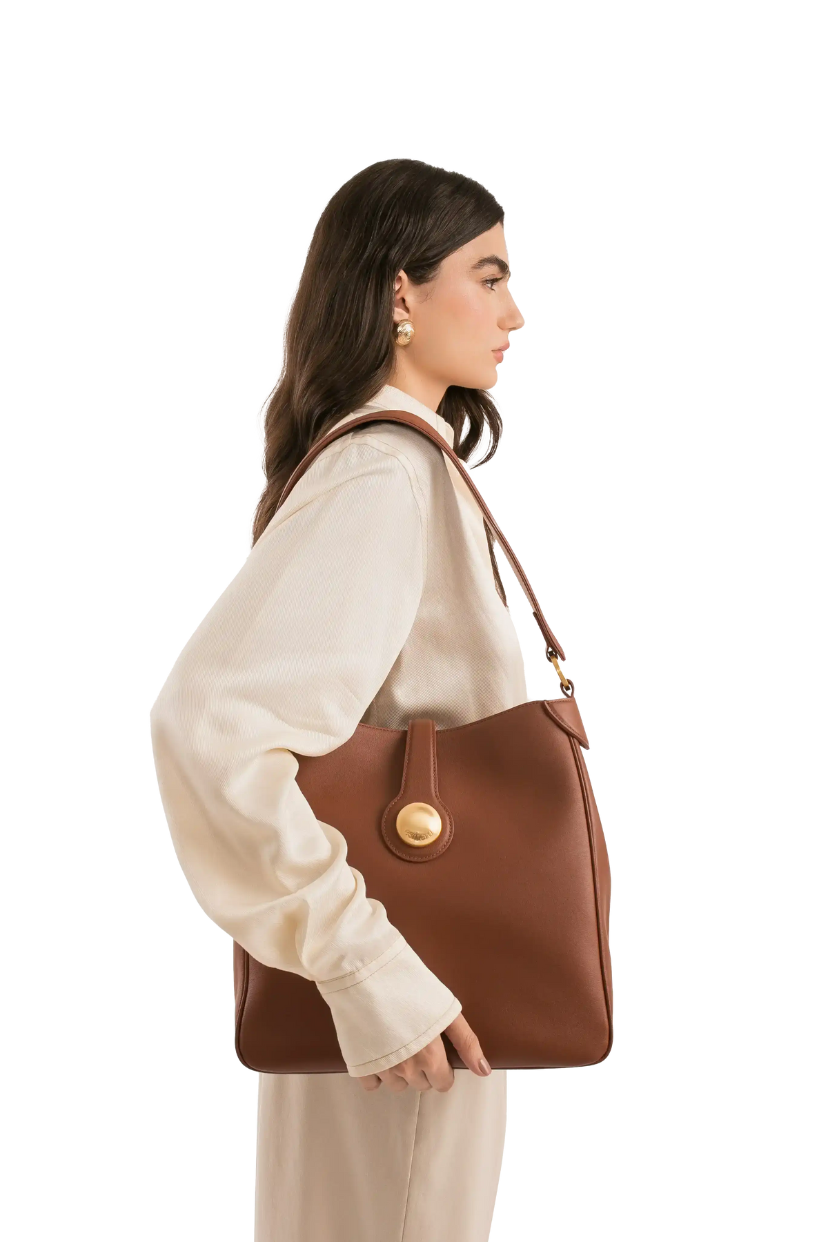 9am Shoulder Bag Brown