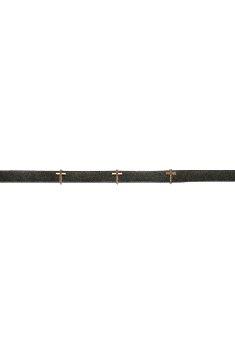 Mini Cross Choker | Gold