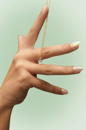 PDPAOLA Mini Letter Necklace
