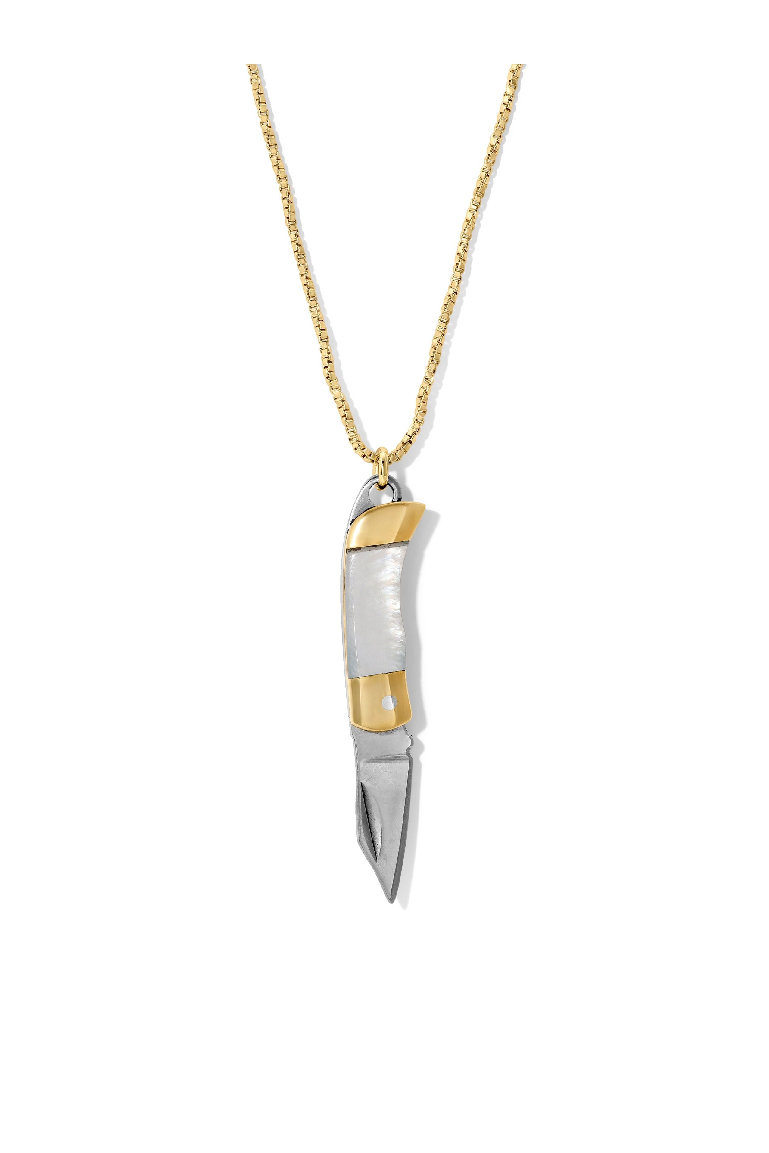 The Pocket Knife Necklace - Bone