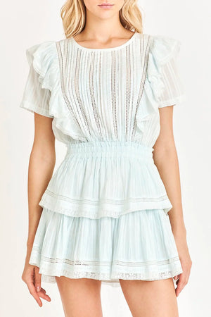 LoveShackFancy Natasha Dress - Horizon Blue Hand Dye