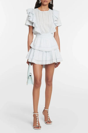 LoveShackFancy Natasha Dress - Horizon Blue Hand Dye