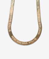 What Was Mine Still Is Herringbone Chain Necklace | Gold