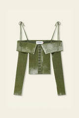 House of Sunny Off The Shoulder Fade Knit