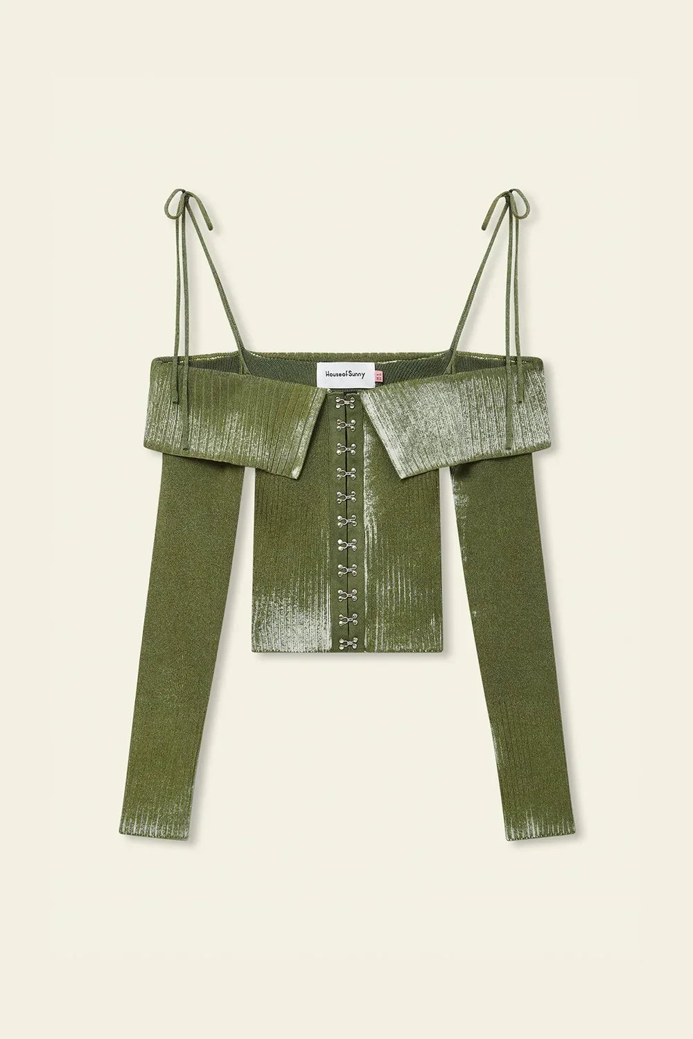 House of Sunny Off The Shoulder Fade Knit