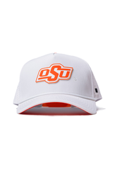 The No Rivals OSU Gameday Hat is a white baseball cap with an orange and white OSU logo on the front and a Snap Back Adjustment, shown from the front against a plain white background.