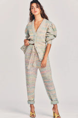 LoveShackFancy Olvera Pants - Autumn Rainbow