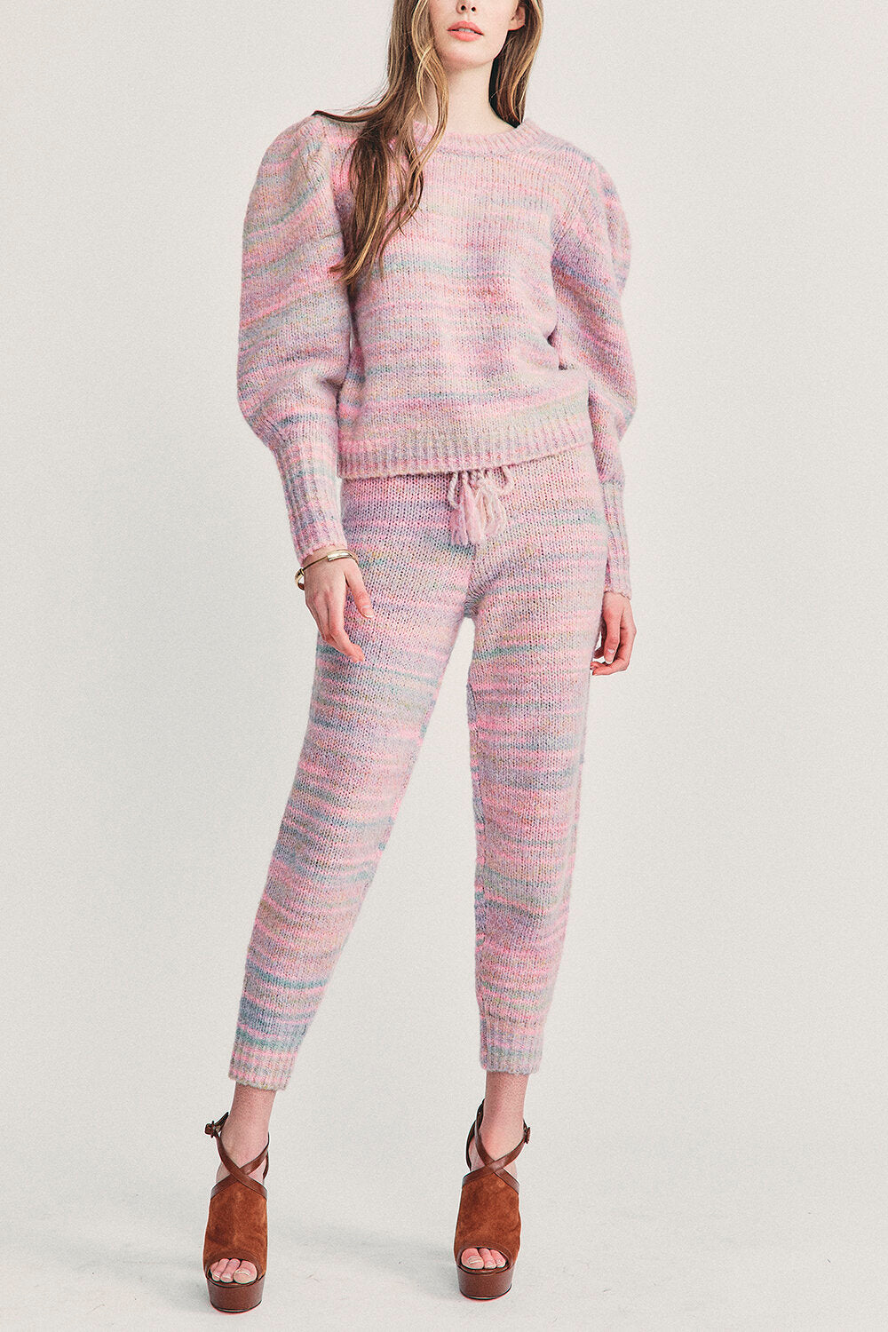 LoveShackFancy Olvera Pants - Pink Cloud