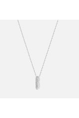 The Pave Single Block Initial Necklace | Gold