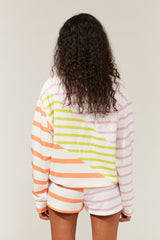 Solid & Striped The Pullover - Colorblocked Stripe Sorbet