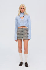 For Love & Lemons Rebecca Heart Sweater - Blue