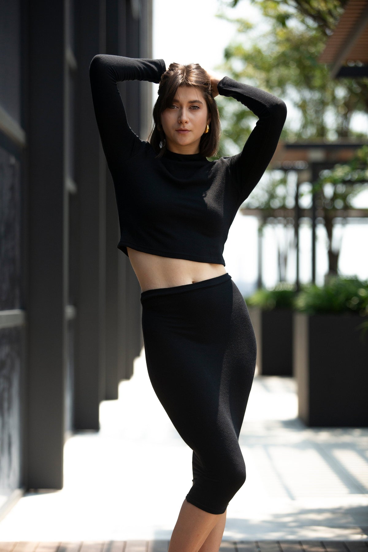 Ribbed Skirt Set