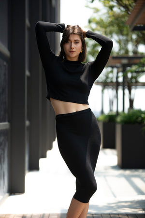 Ribbed Skirt Set