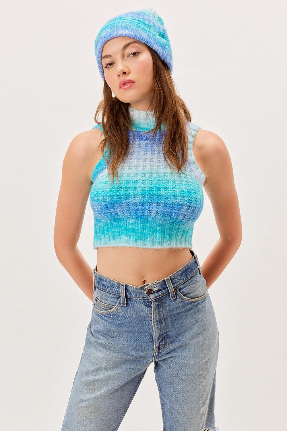 For Love & Lemons Rosa Crop Tank Sweater