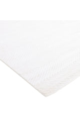 Chevelle Hand-Loomed Contemporary Chevron Ivory Area Rug Ivory
