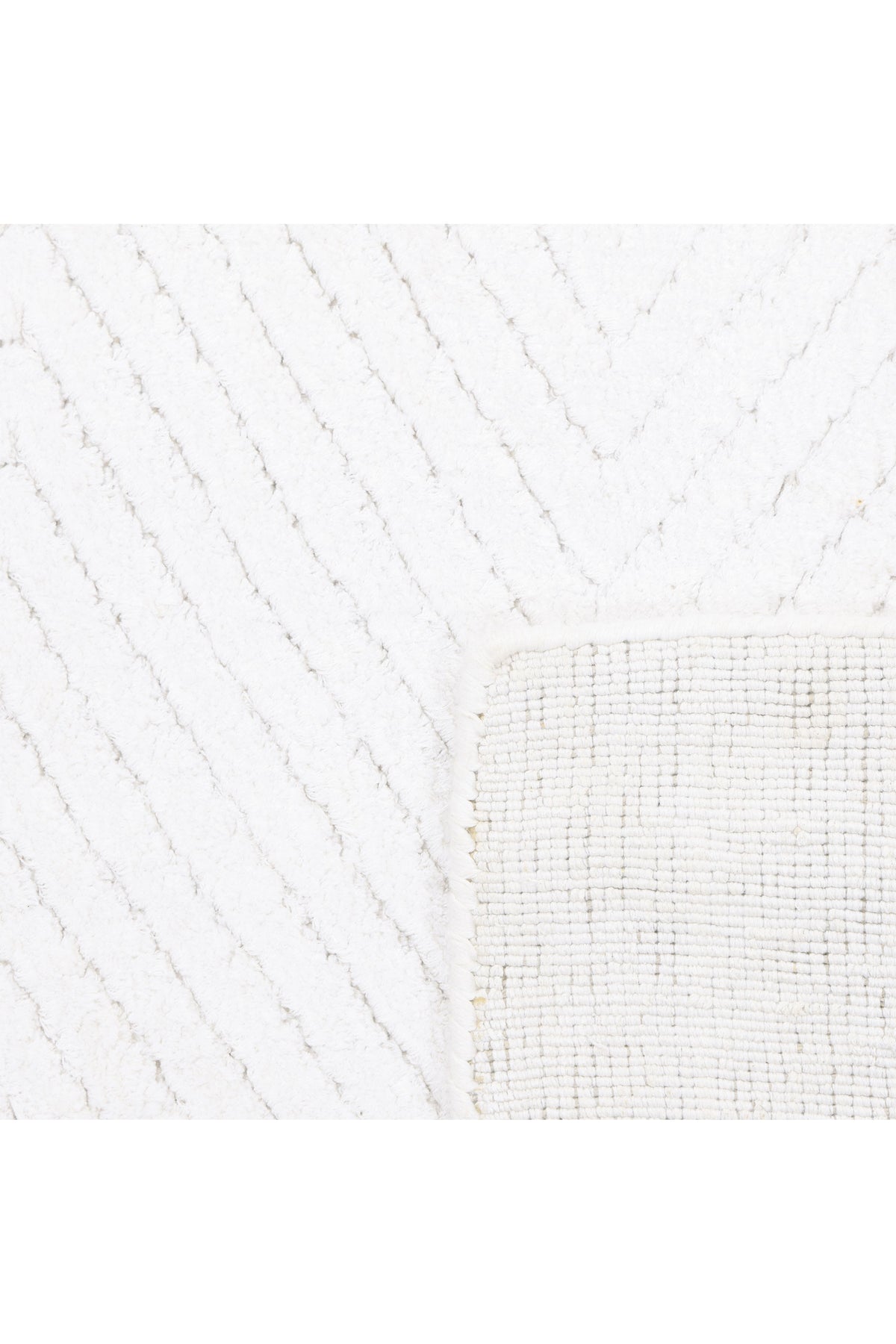 Chevelle Hand-Loomed Contemporary Chevron Ivory Area Rug Ivory