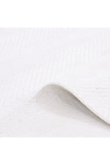 Chevelle Hand-Loomed Contemporary Chevron Ivory Area Rug Ivory