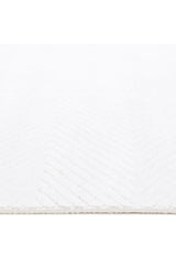 Chevelle Hand-Loomed Contemporary Chevron Ivory Area Rug Ivory