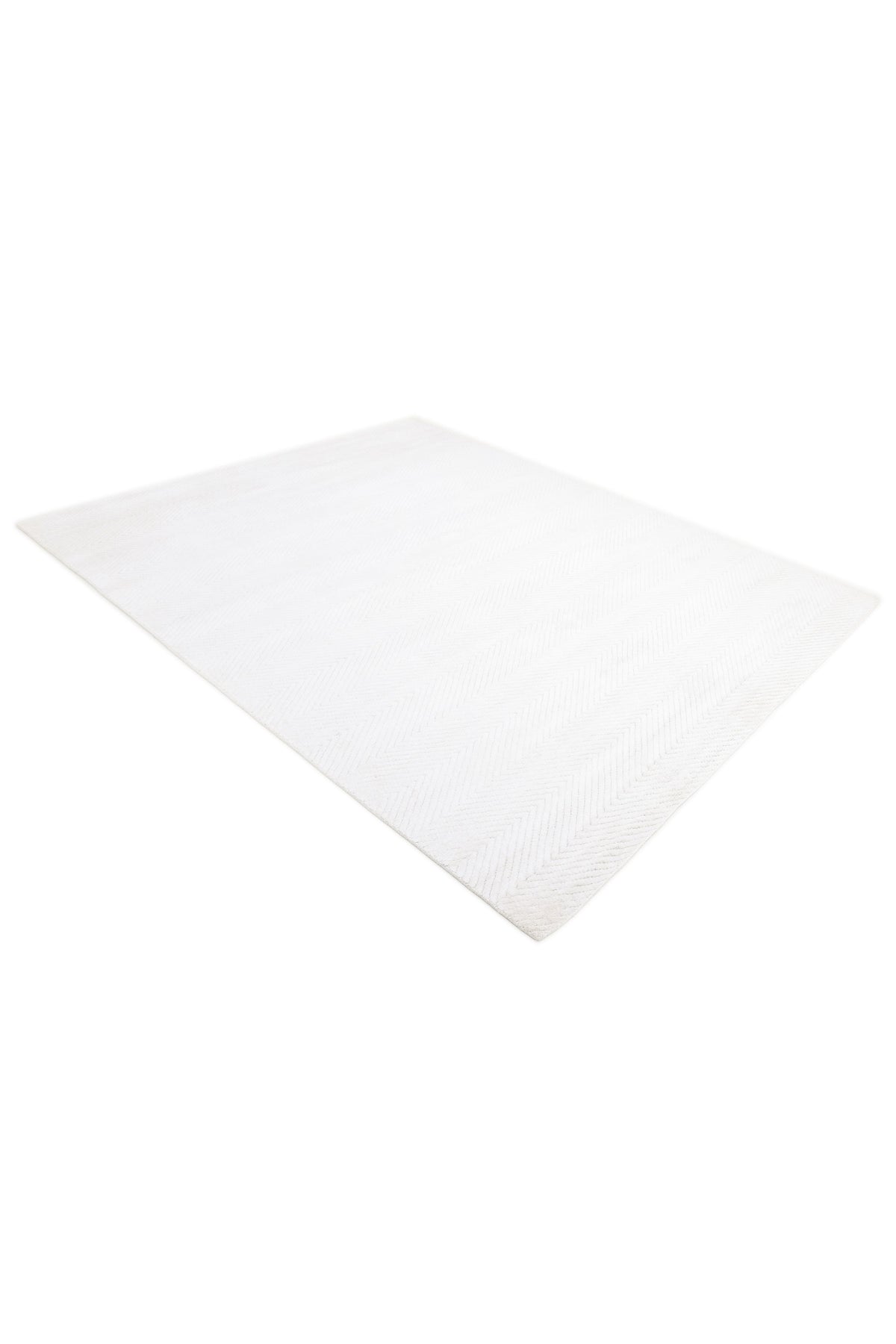 Chevelle Hand-Loomed Contemporary Chevron Ivory Area Rug Ivory