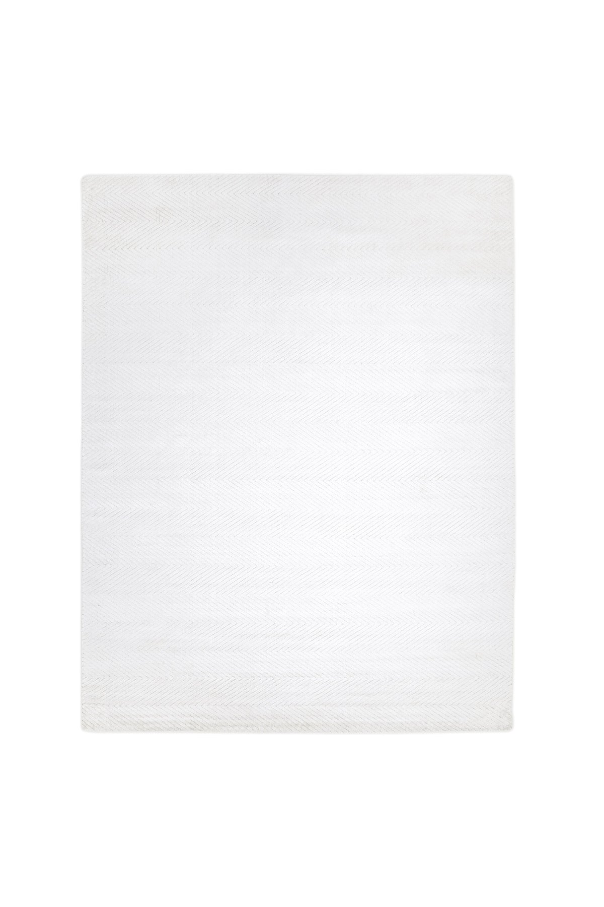 Chevelle Hand-Loomed Contemporary Chevron Ivory Area Rug Ivory
