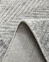 Chevelle Hand-Loomed Contemporary Chevron Gray Area Rug Gray