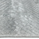 Chevelle Hand-Loomed Contemporary Chevron Gray Area Rug Gray