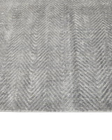 Chevelle Hand-Loomed Contemporary Chevron Gray Area Rug Gray