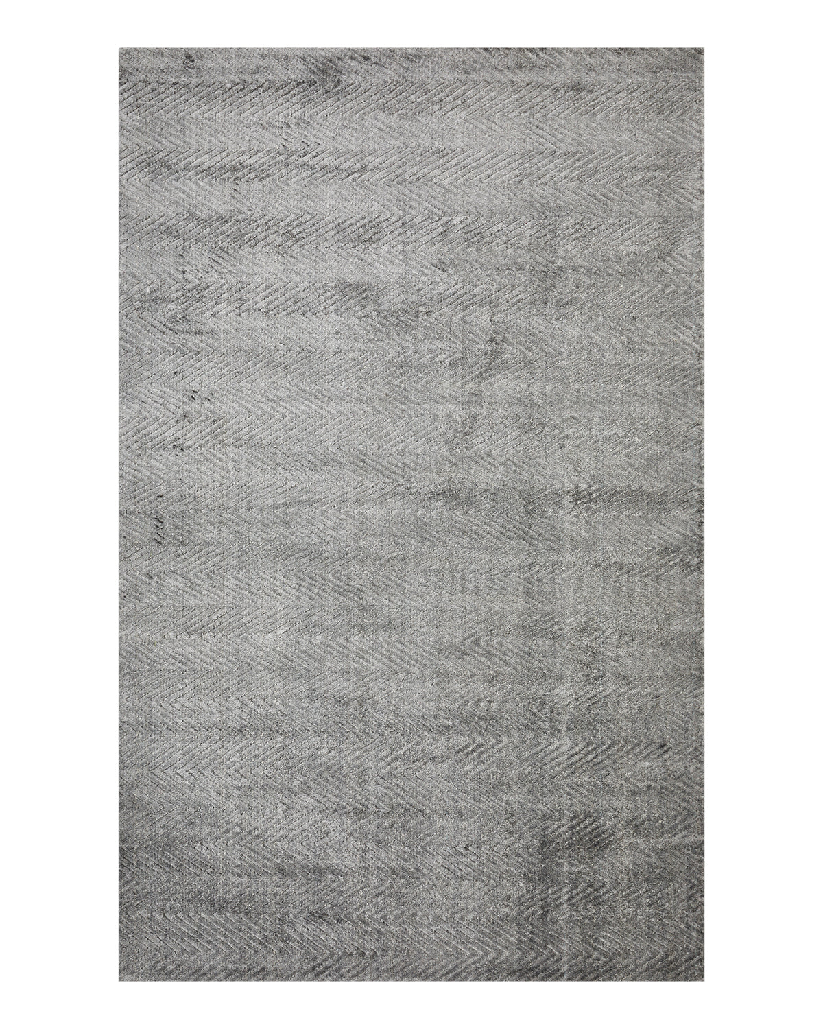 Chevelle Hand-Loomed Contemporary Chevron Gray Area Rug Gray
