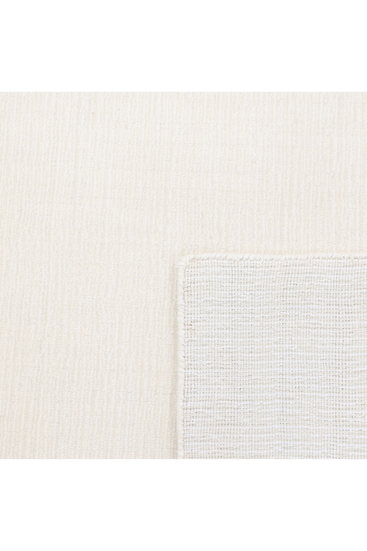 Lodhi Hand-Loomed Contemporary Solid Ivory Area Rug Ivory