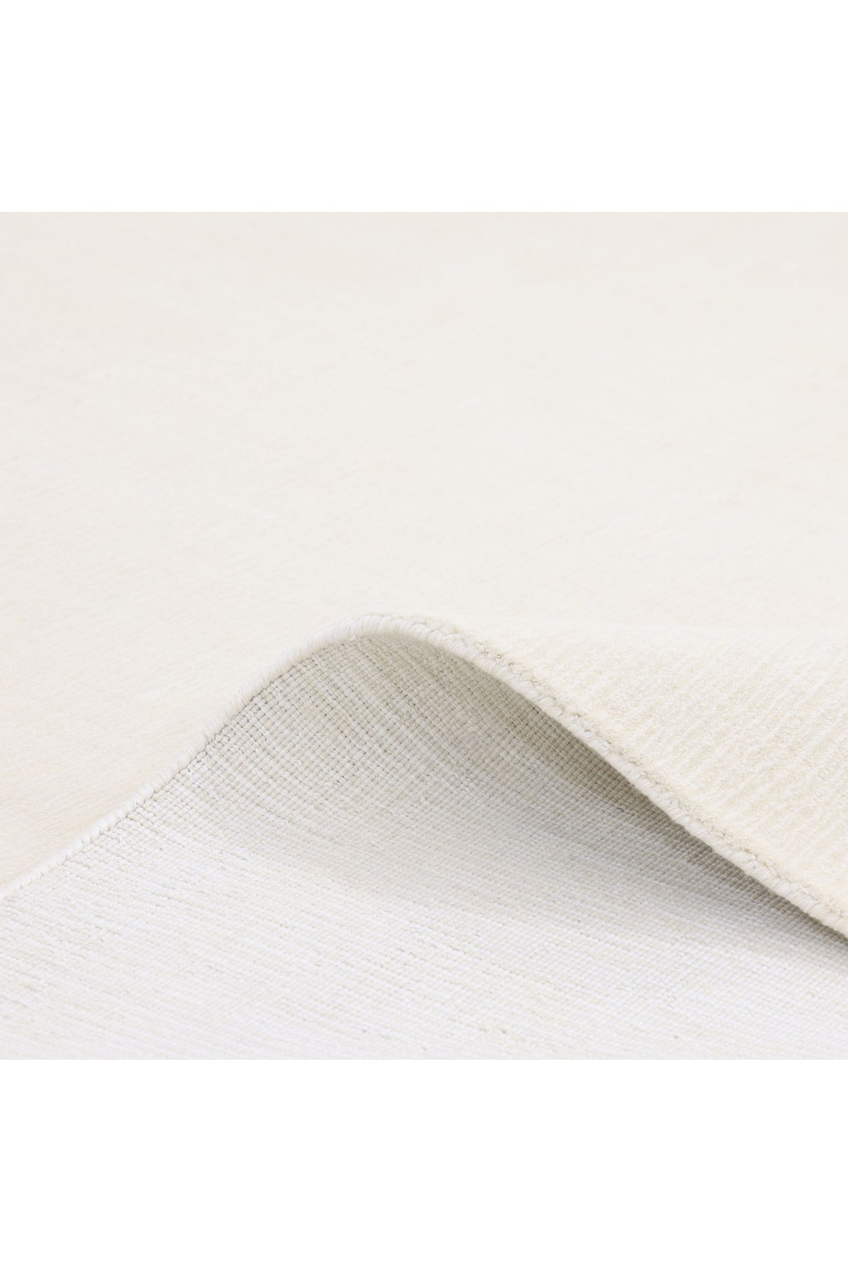 Lodhi Hand-Loomed Contemporary Solid Ivory Area Rug Ivory