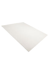 Lodhi Hand-Loomed Contemporary Solid Ivory Area Rug Ivory