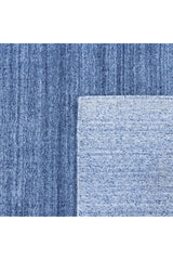 Harbor Hand-Loomed Contemporary Solid Blue Area Rug Blue