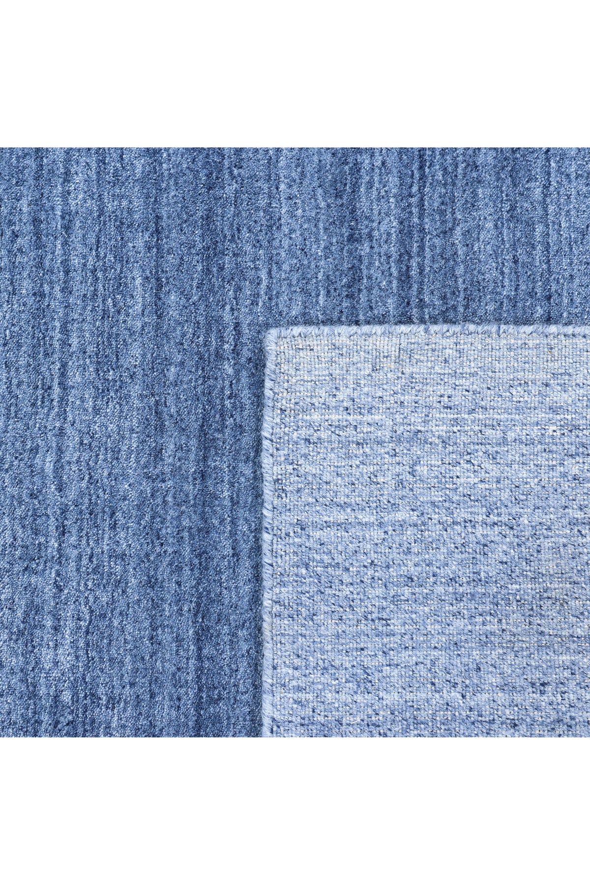 Harbor Hand-Loomed Contemporary Solid Blue Area Rug Blue