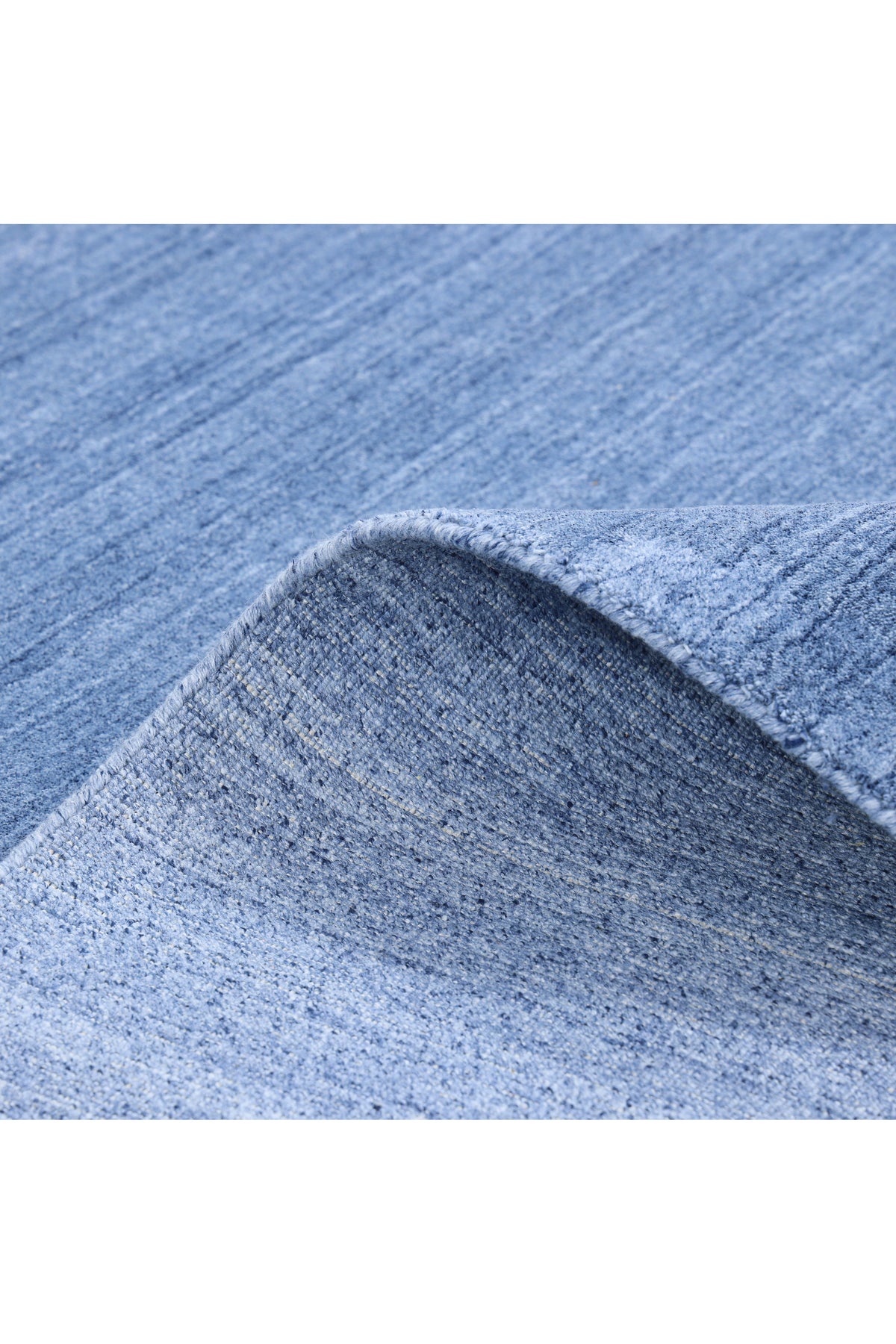 Harbor Hand-Loomed Contemporary Solid Blue Area Rug Blue