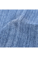 Harbor Hand-Loomed Contemporary Solid Blue Area Rug Blue