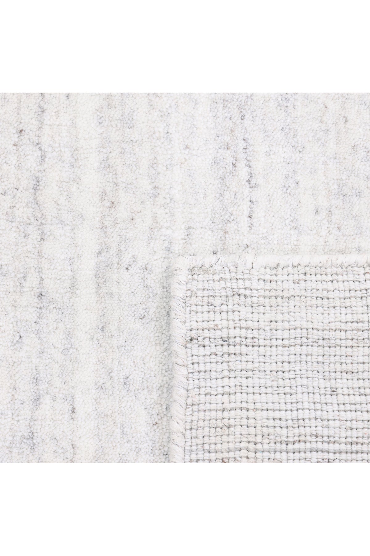 Harbor Hand Knotted Contemporary Solid Ivory Area Rug Ivory