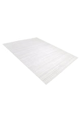 Harbor Hand-Loomed Contemporary Solid Ivory Area Rug Ivory