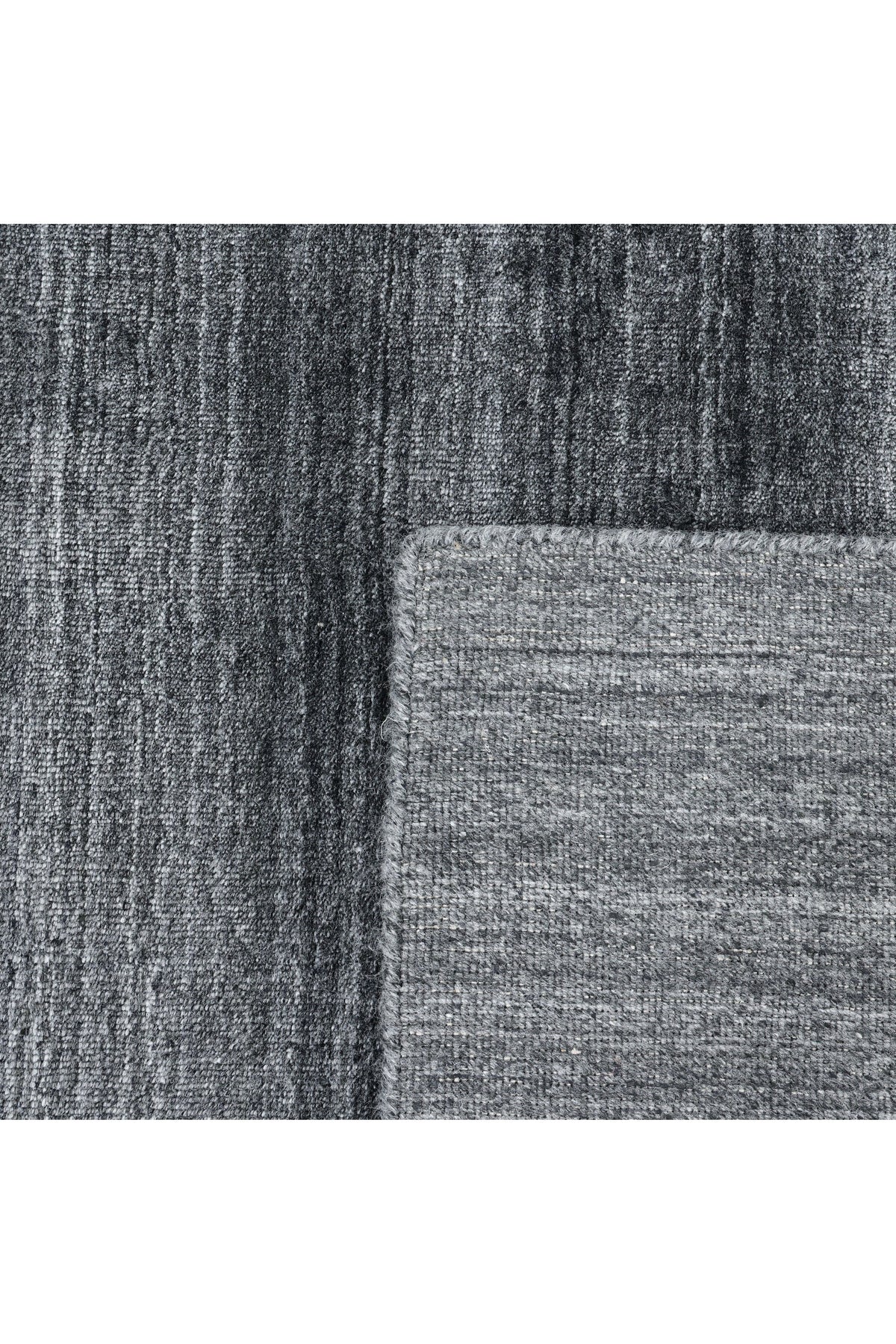 Harbor Hand-Loomed Contemporary Solid Dark Gray Area Rug Dark Gray