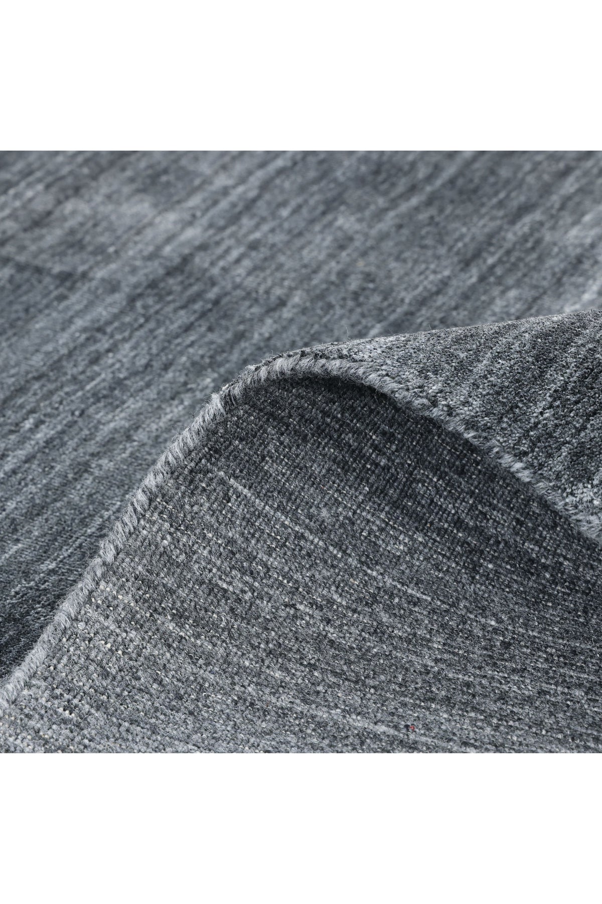 Harbor Hand-Loomed Contemporary Solid Dark Gray Area Rug Dark Gray