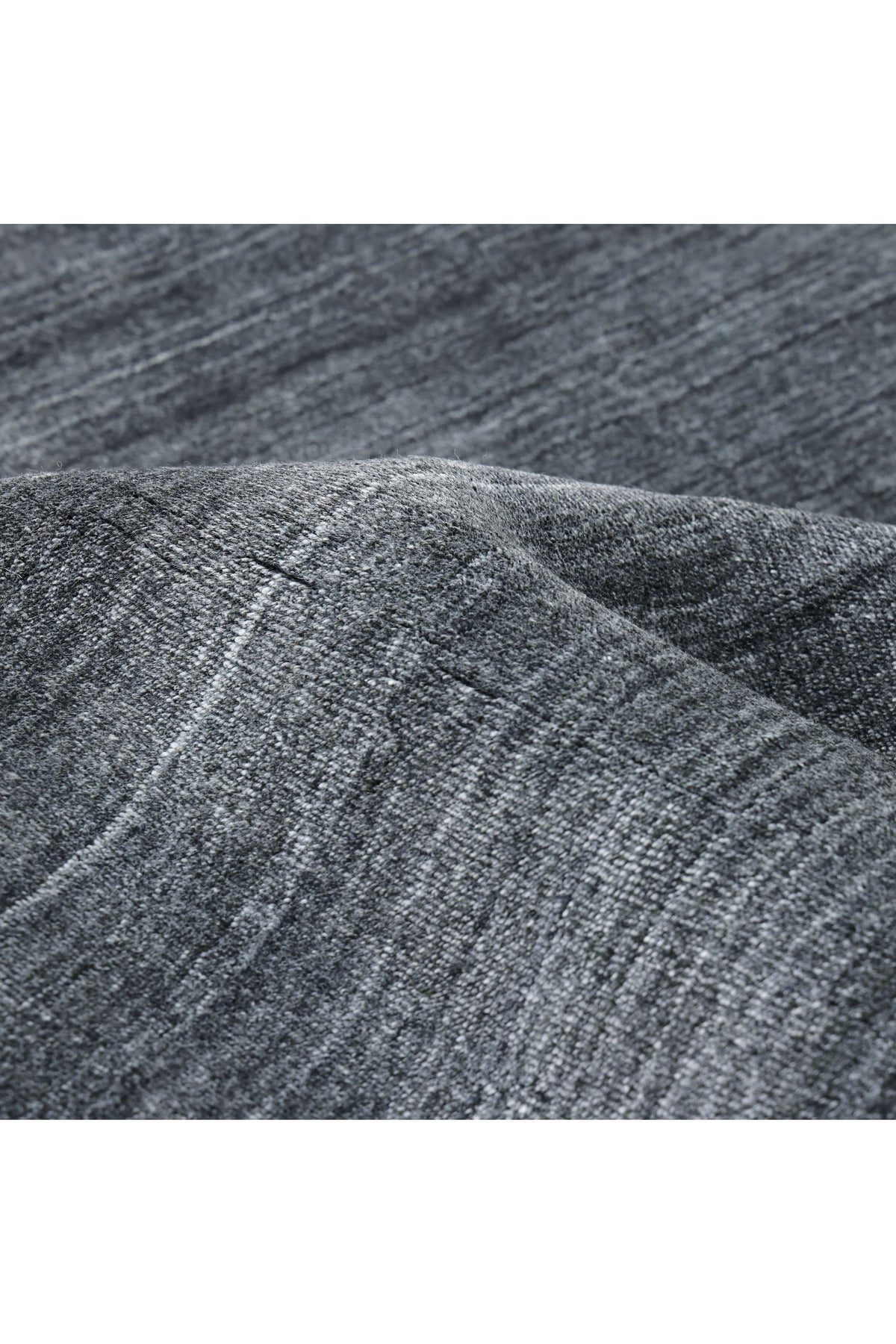 Harbor Hand-Loomed Contemporary Solid Dark Gray Area Rug Dark Gray
