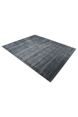 Harbor Hand-Loomed Contemporary Solid Dark Gray Area Rug Dark Gray