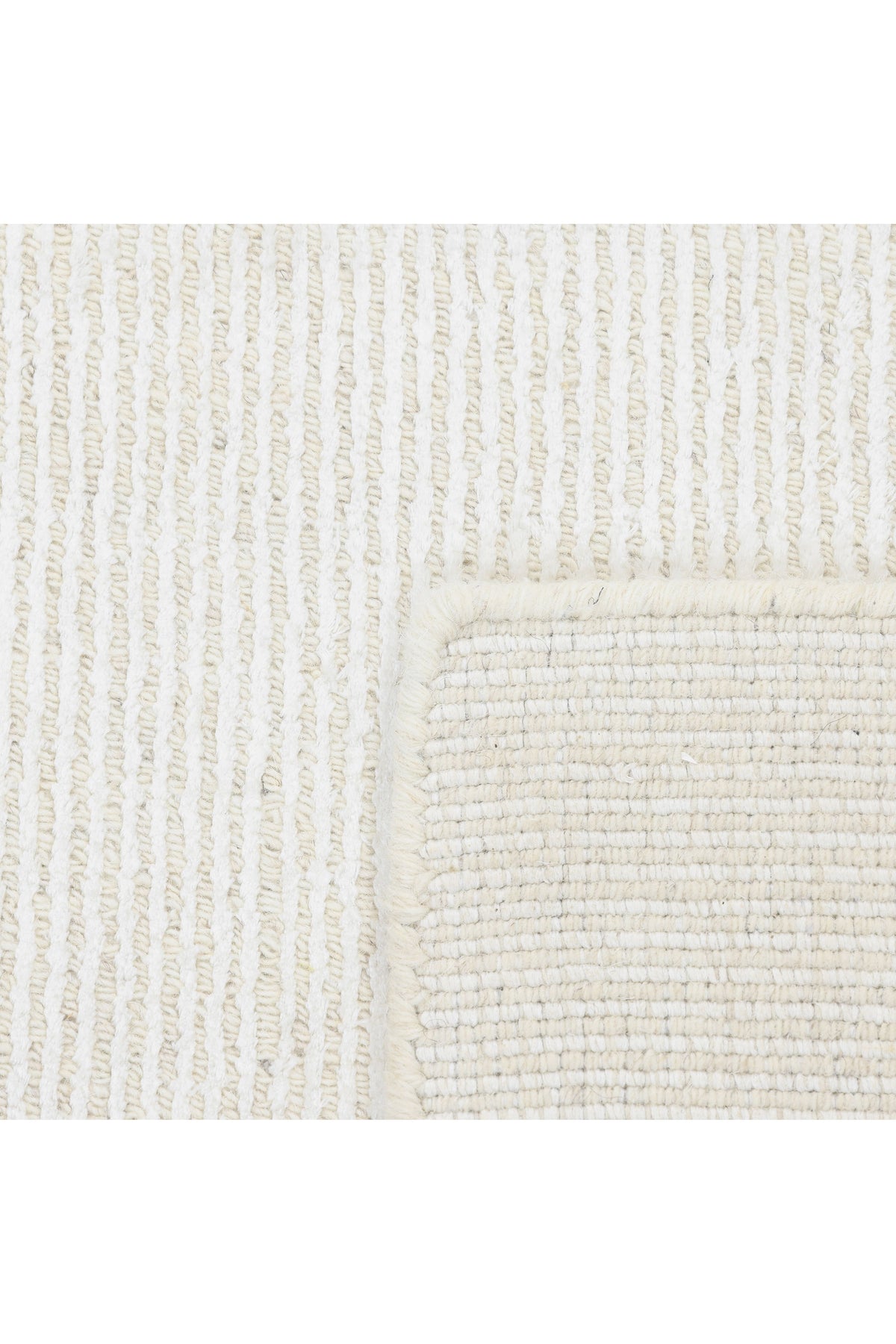 Cordi Hand-Loomed Contemporary Solid Ivory Area Rug Ivory