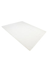 Cordi Hand-Loomed Contemporary Solid Ivory Area Rug Ivory